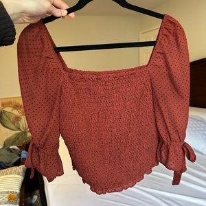 Super cute smocked Abercrombie & Fitch top- size medium